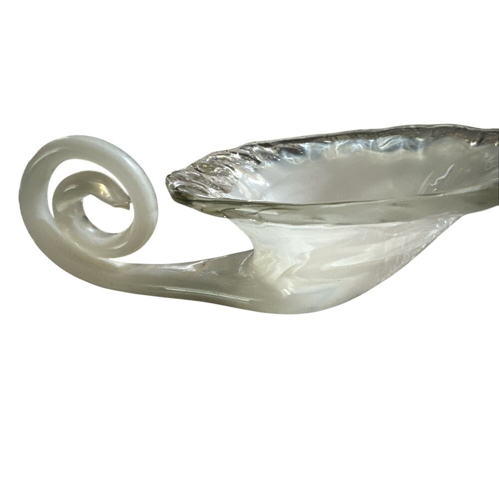 Vintage‎ White Iridescent Art Glass Vase Rare Collectible Home Decor